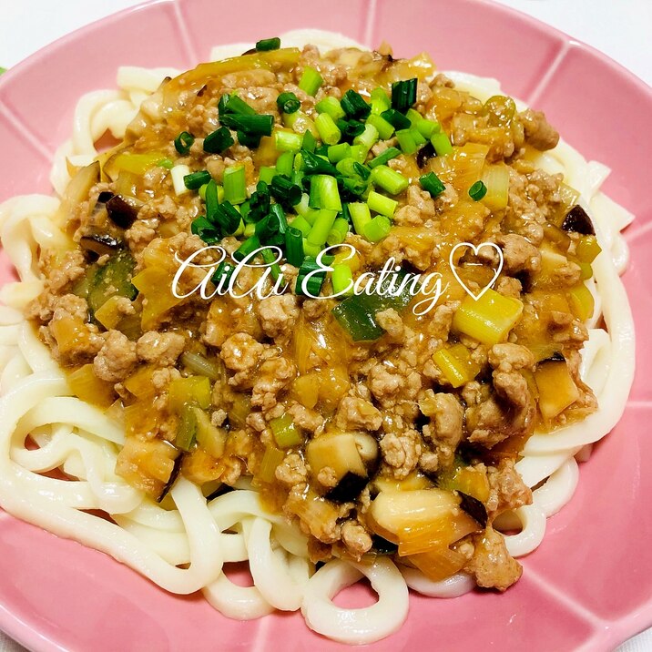 ♡ランチにぴったり簡単♪肉味噌餡かけうどん♡